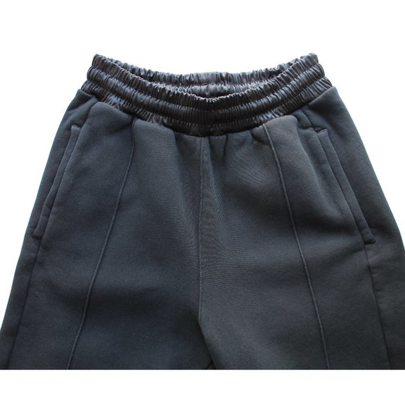 VAARA Elastic Flare-Leg Sweatpants 27" / Size XS / Black Pin Tuck Lounge Pants - Picture 7 of 12